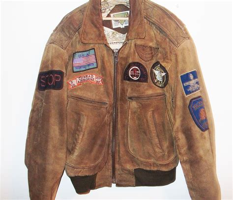 brown military bomber jacket replica|vintage brown bomber jacket.